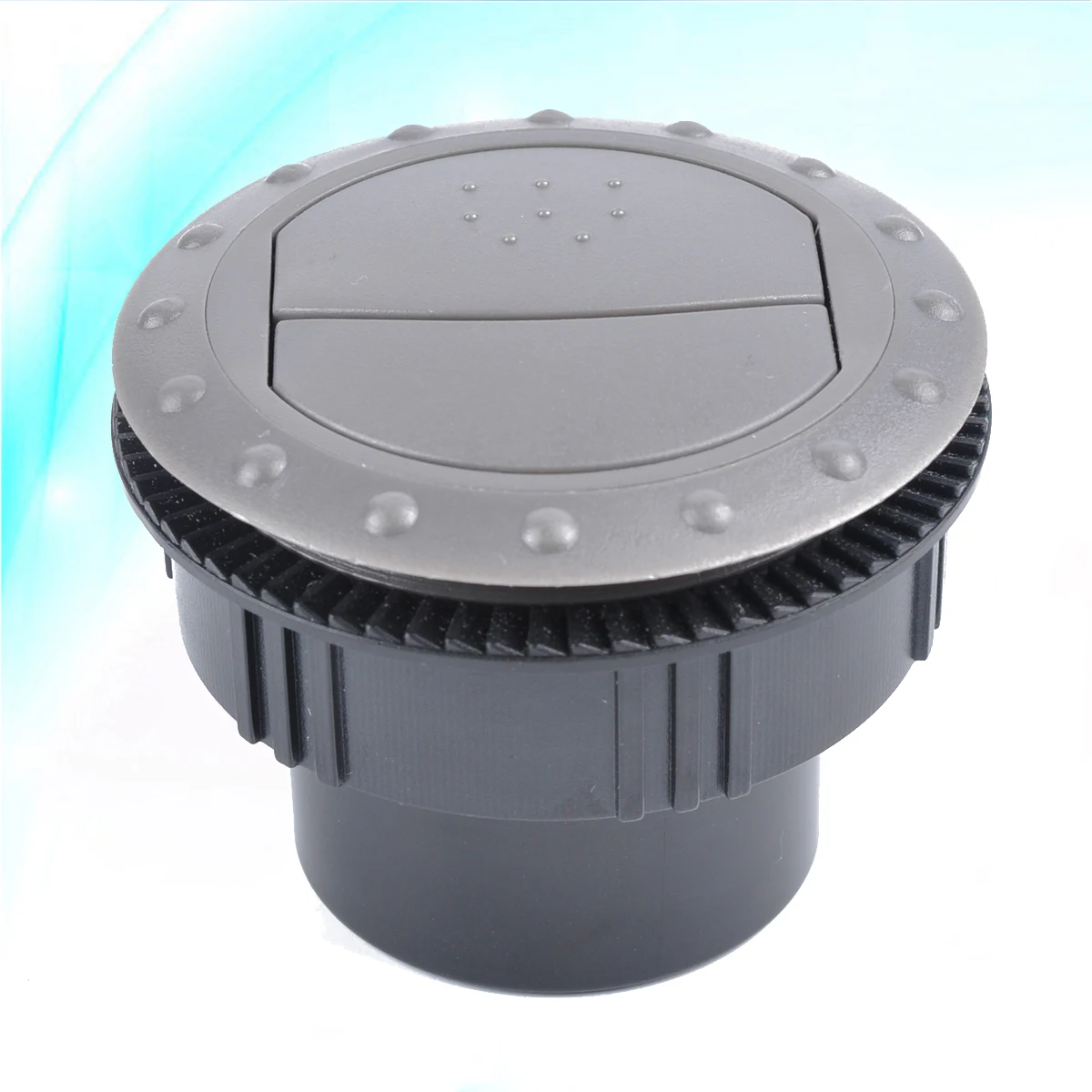 ช่องระบายอากาศในรถยนต์แบบหมุนได้ ขนาด 60 มม. สีเทา ผลิตจากพลาสติก ABS สำหรับรถยนต์ รถบ้าน รถเอทีวี ช่องระบายอากาศภายในรถยนต์แบบติดเพดาน 1 ชิ้น