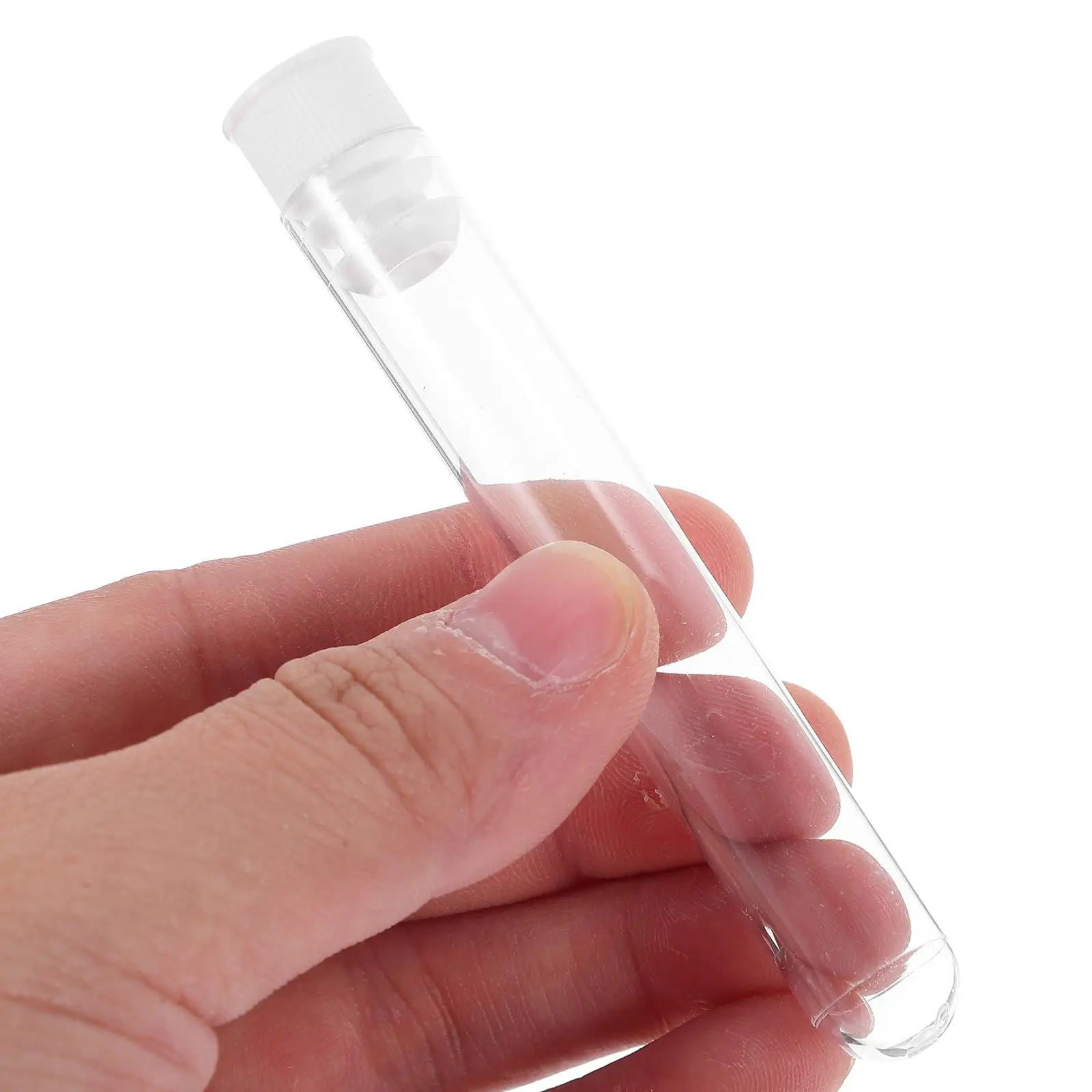 

50 Pcs Plastic Test Tube Tubes with Lid for Children Cover Kids Experiment Small Storage