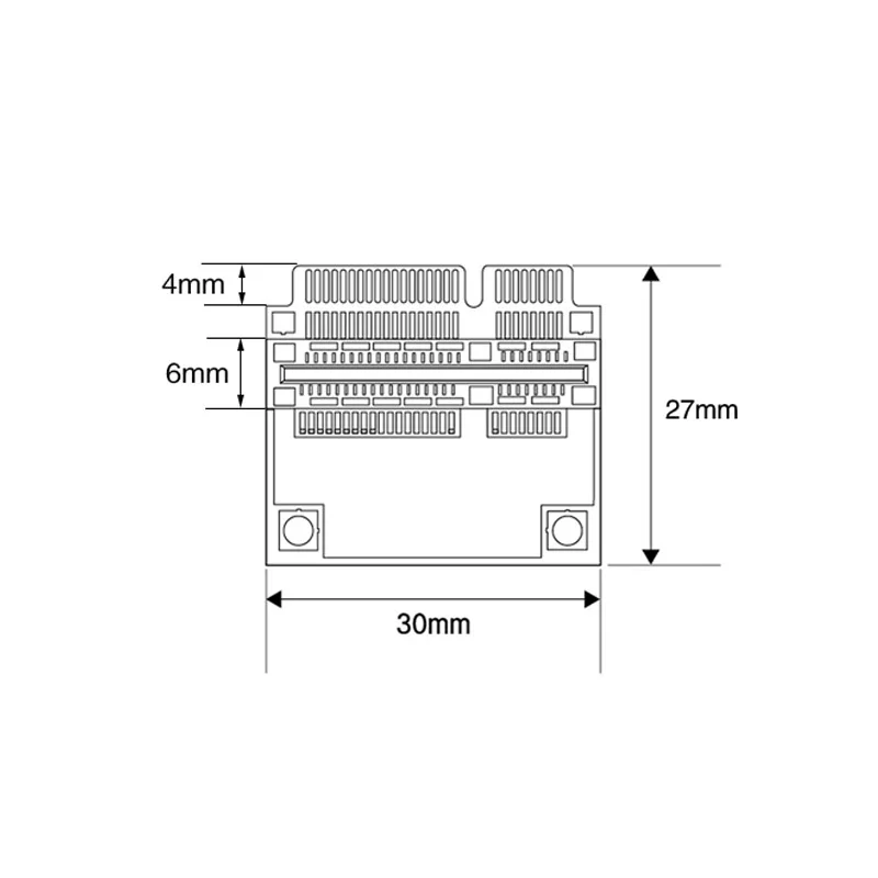 Mini PCI-E Adapter Card Vertical Screw-Free Convenient Test MSATA Interface Right Angle mPCIe Mini-PCIe Extend Card