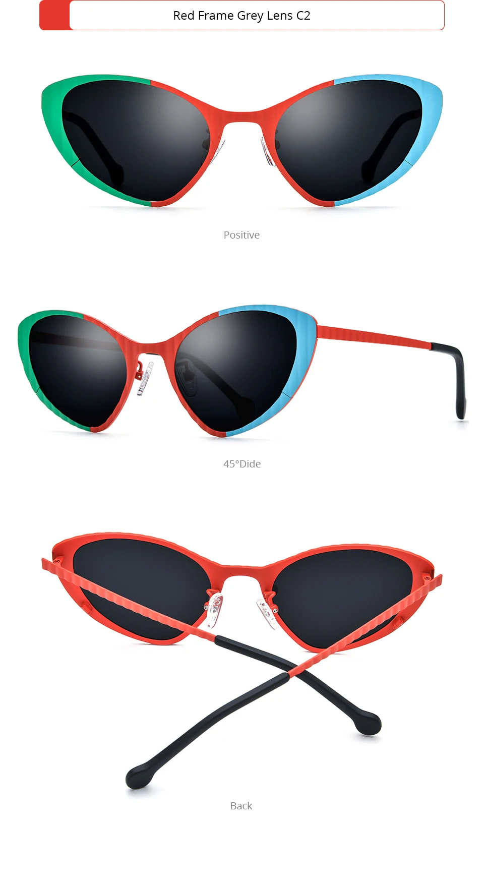 FONEX Titan-Sonnenbrille für Damen, neu im trendigen Markendesign, polarisierte Cateye-Sonnenbrille, hochwertige japanische Cat-Eye-Sonnenbrille 85850 – Detail 11