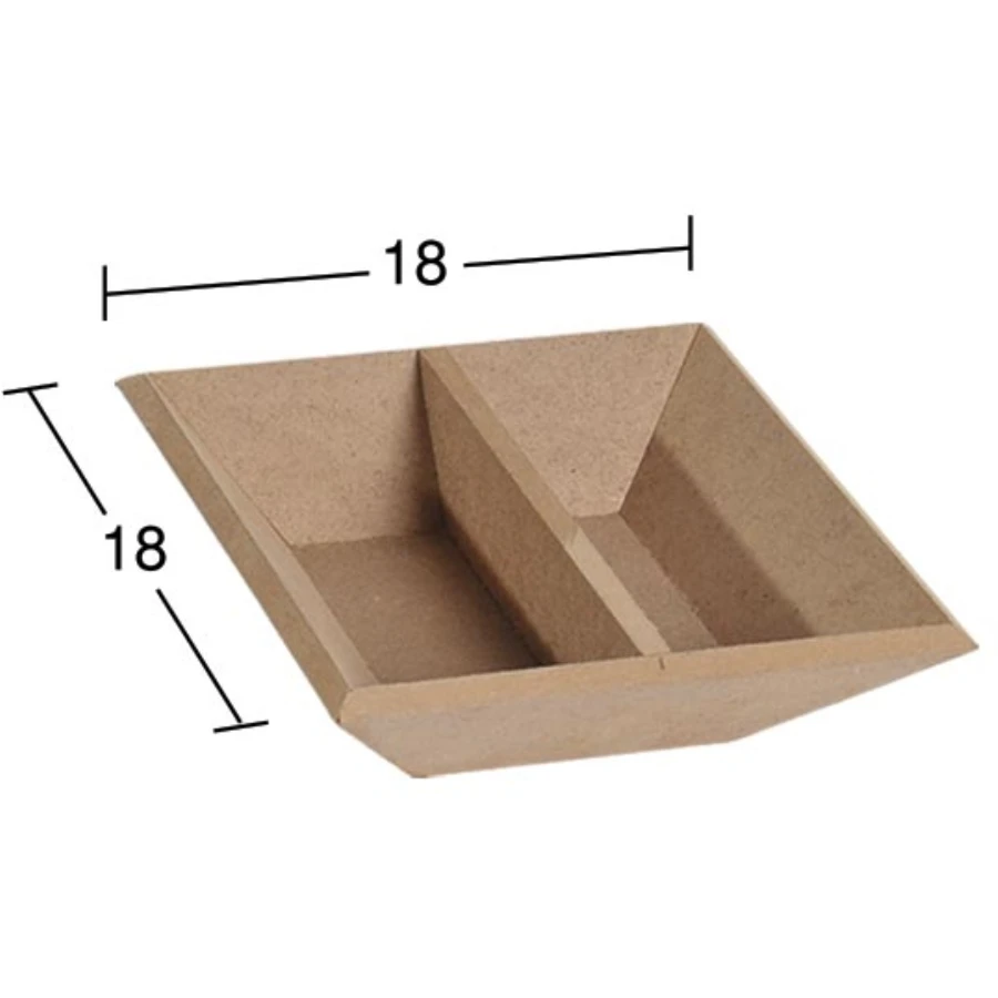 E318 2-compartment frame, unpainted raw wood cookie