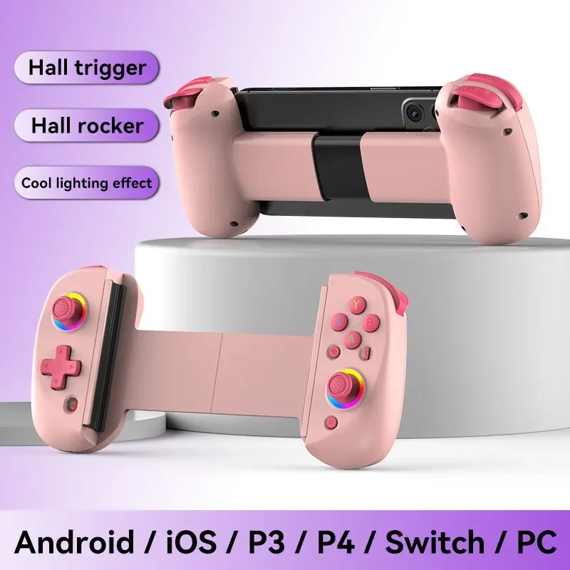 

D8 RGB tablet Controller Wireless handle for Switch game Bluetooth stretching Joystick For P3 P4 Android IOS gamepad