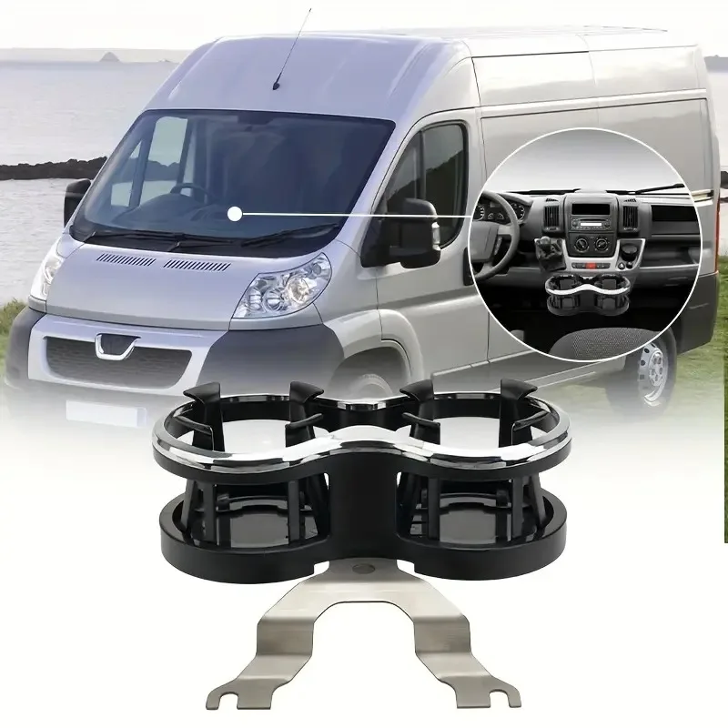 Portavasos para coche, portavasos Universal ajustable para Peugeot Boxer Fiat Ducato Citroen Relay 2006-2023, 1 ud.