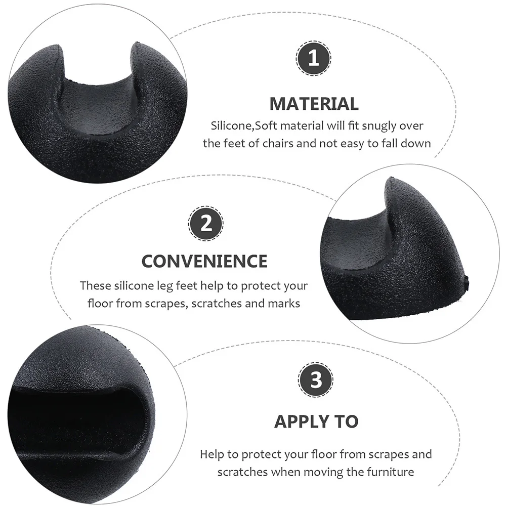 

10 шт. нескользящие силиконовые подушечки для ног для мебели, защитные чехлы для ножек стола, чехлы на ножки стула для домашнего офиса, чехлы на ножки стола