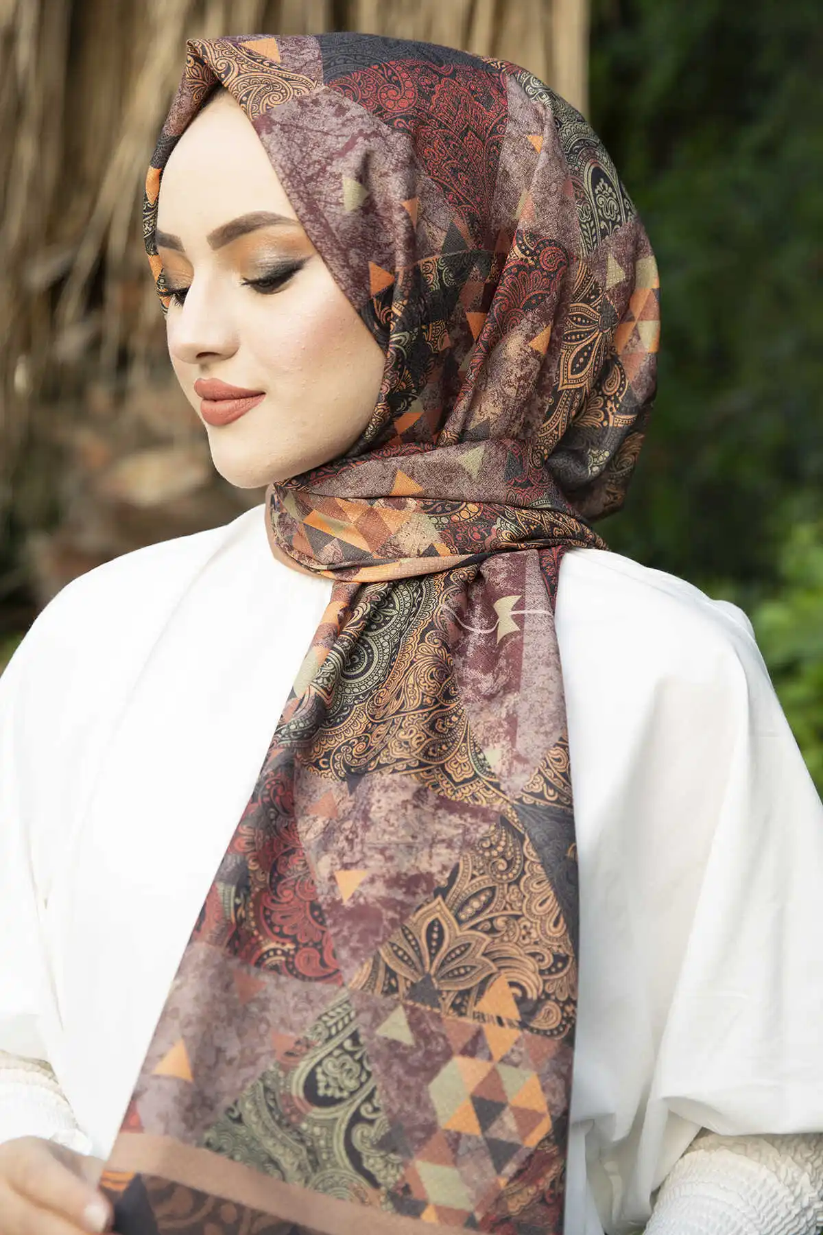 Shawl Pattern Shawl E-Winter Autumn 2021 Muslim Women Hijab headscarf Islamic Turkey