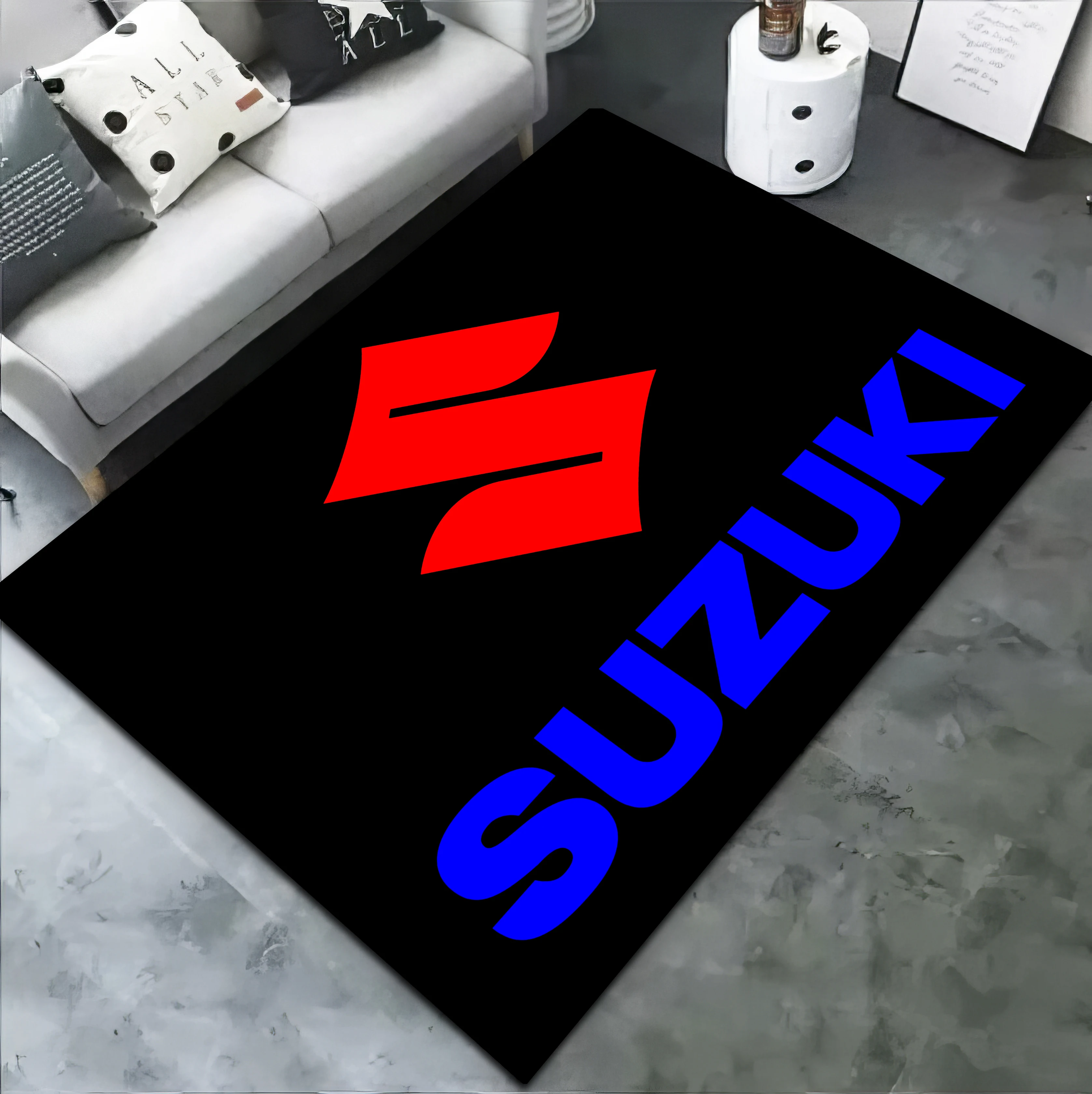 Suzuki racing motorcycle floor mat door mat entrance door balcony corridor porch foot mat non-slip interior home decoration proj