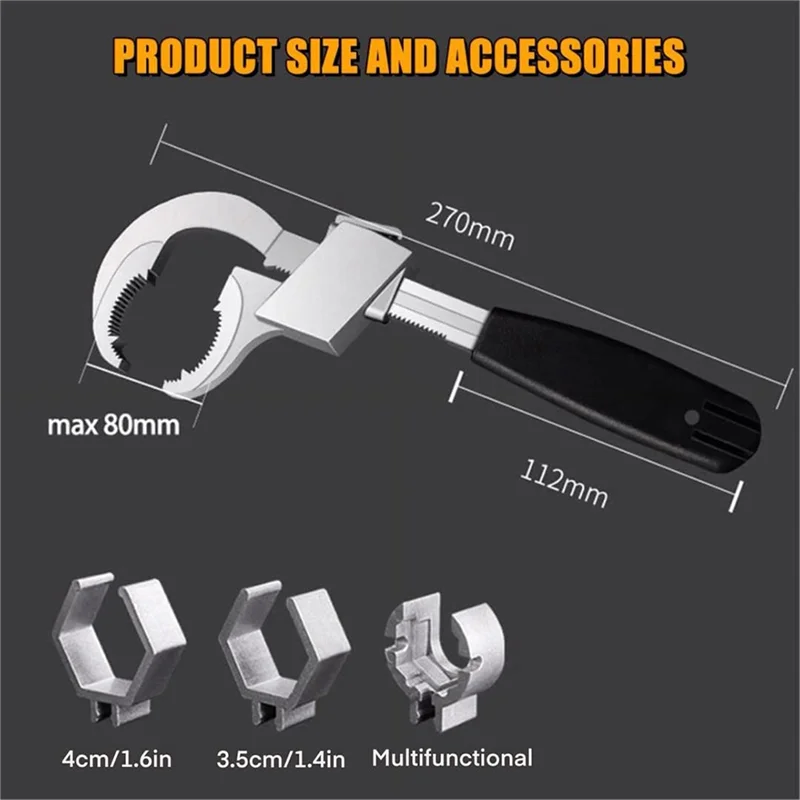 Adjustable Double-Ended Wrench Multifunctional Wrench For Water Pipe Repair & Home Accessories
