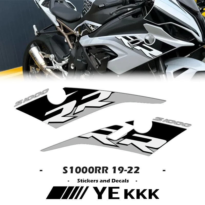 

For BMW S1000RR 2019 2020 2021 2022 Left and Right Fairing Shell Sticker Decals Metal Color S 1000 RR 19-22 New