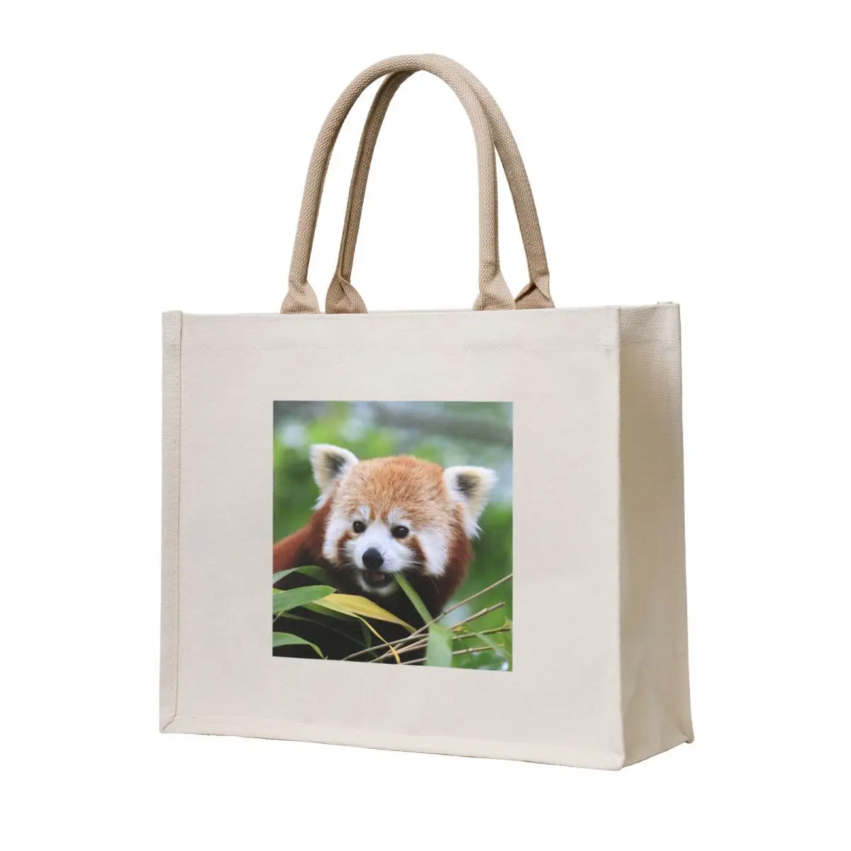 

Young Red Panda Tote Bag custom canvas bag bags luxury women woman shopping bag shopper women canvas