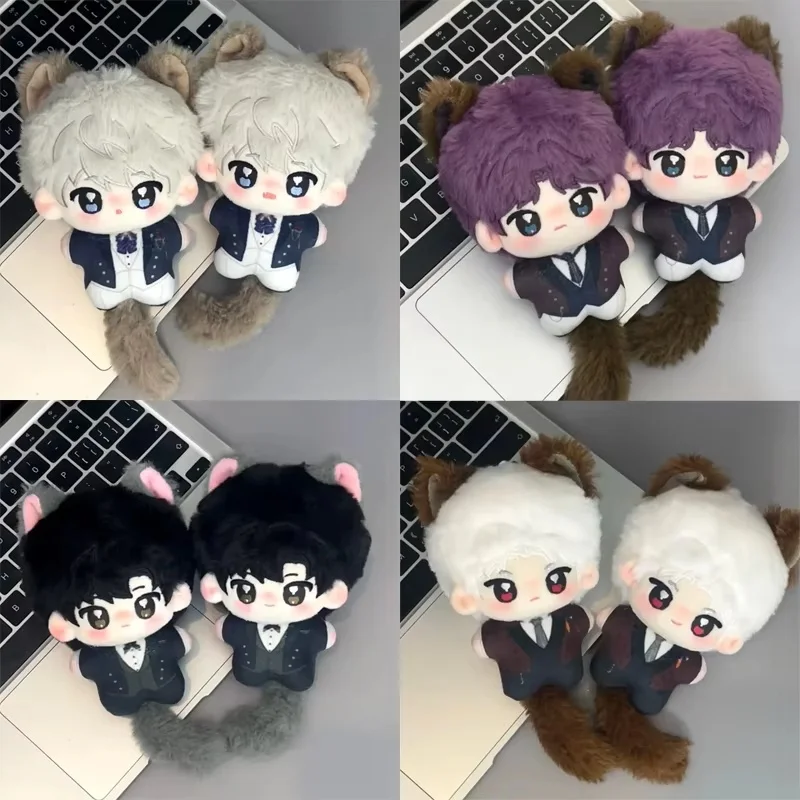 

10cm Love And Deepspace Game Rafayel Cosplay Cat Ear Tail Anime Acg Goods Figure Qi Yu/Qin Che Plush Doll Girl Friend Gift Doll
