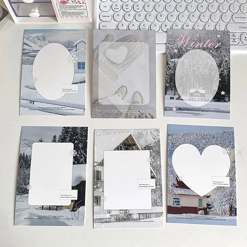 10Set INS Paper Card Head Back Kpop Photocard Holder Packaging Material Gift DIY Idol Photo Small Card Decorative