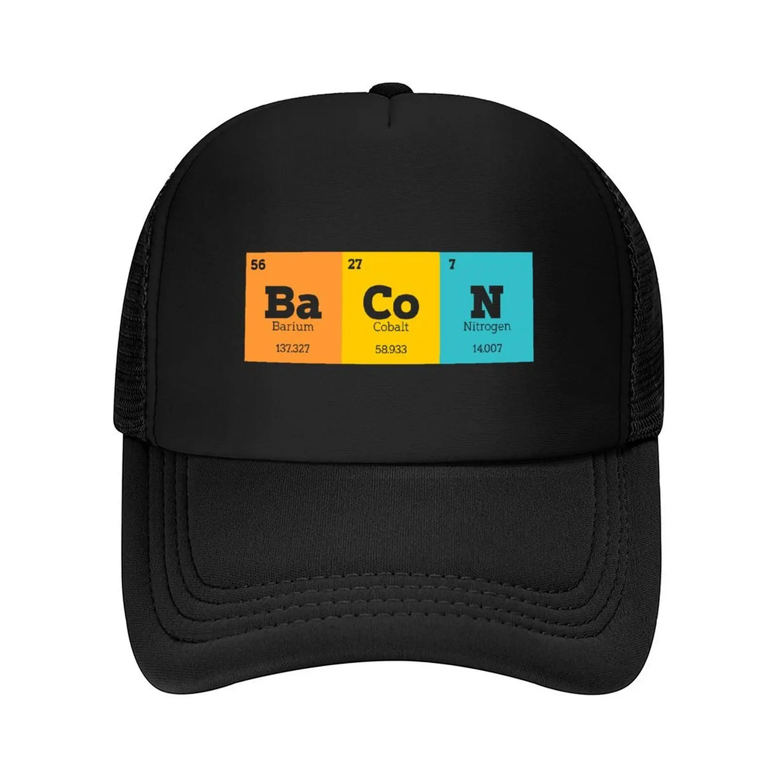 

Bacon Periodic Table Elements Baseball Cap Trucker Hat custom caps Uv Protection Solar Hat foam party Hat Mens Caps Women's