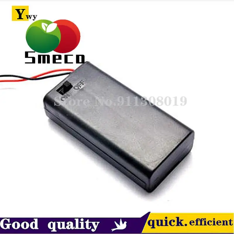 2PCS/LOT Battery Box With Switch And Cover No. 5Battery Holder 1 Section 2 Section 1/2/3/4 Section With 15CM Line Spot