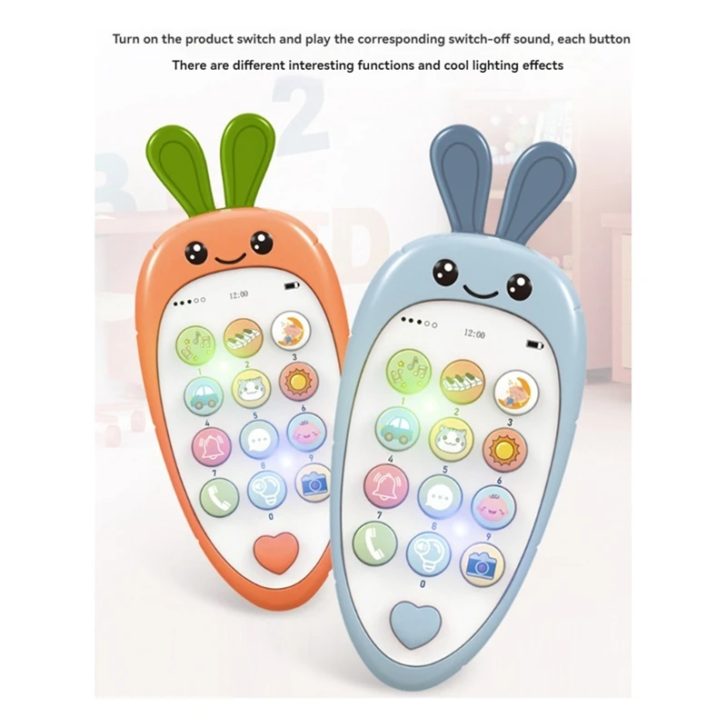 Baby Cell Phone Toy With Early Education & Music, Learning Educational Fake Phone For Kids, Sensory Toy For Kids