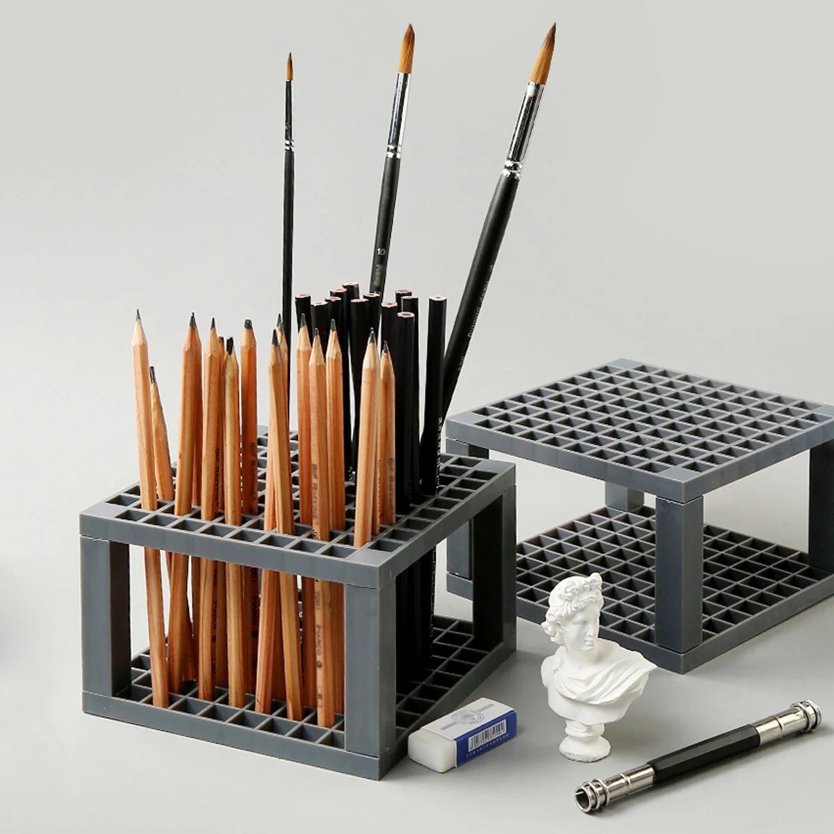

2 Pcs Pen Holder Desktop Makeup Organizer Marker Storage Pencil Holding Rack for Display Stand