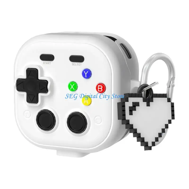 U75B Innovative Retro Gamepad Design Earphone Case With Carabiner Hook Durability And Fashionable Carry Solution