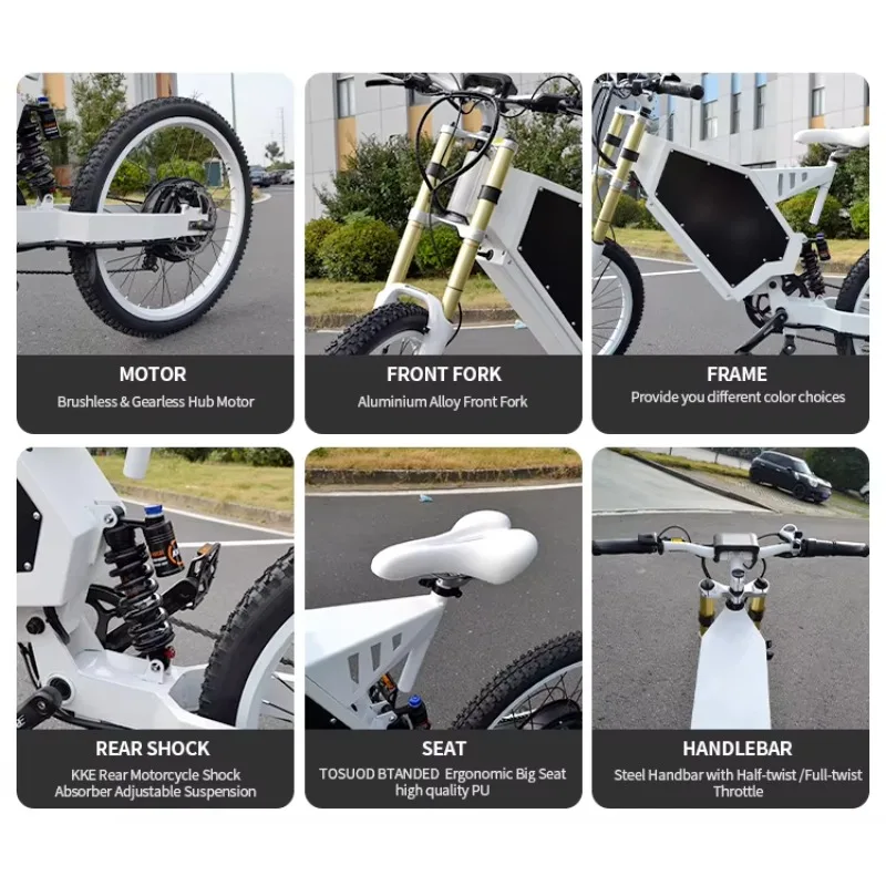 Modification Removable Lithium Battery 26 inch 5000W High Speed Electric Bicycle Motor  Electric City Bike Bicycle