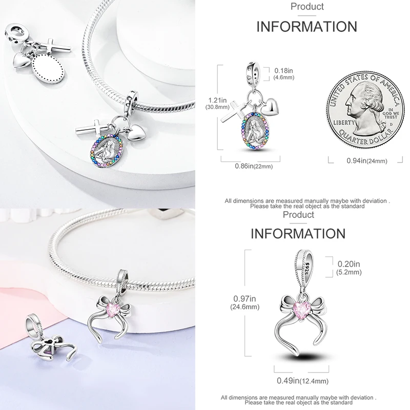 925 Sterling Silber Kaffeekanne Pfotenabdruck Koffer Kunstpalette Böser Blick Elefanten-Charm-Perlen Original DIY Armband Geschenk für Frauen – Detail 21