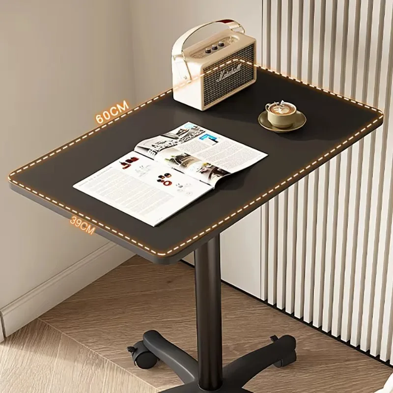 Working Station, Rolling Bedside Small Table, Adjustable Corner Table in Living Room Home Movable Rolling Side Rack