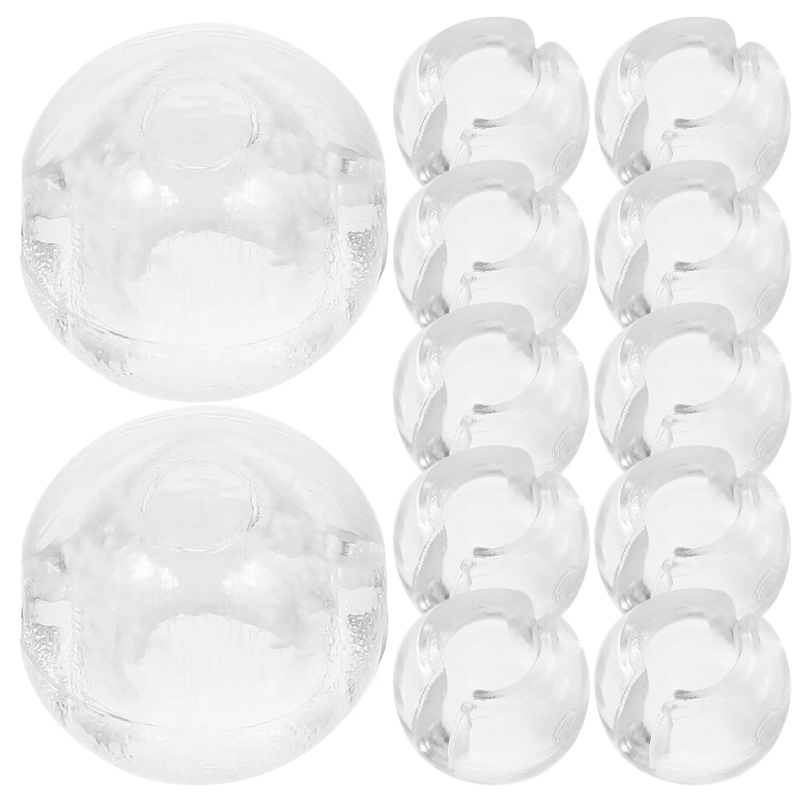 

12pcs Bead Crimp Roller Blind Chain Stop Buckle Replacement Beaded Chain Stop For Curtain Decor Transparent Design Adjustable