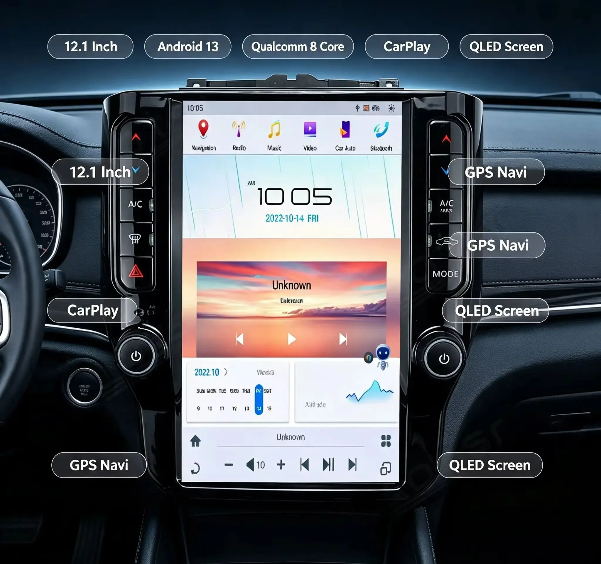 CarPlay GPS Navigation 12.1