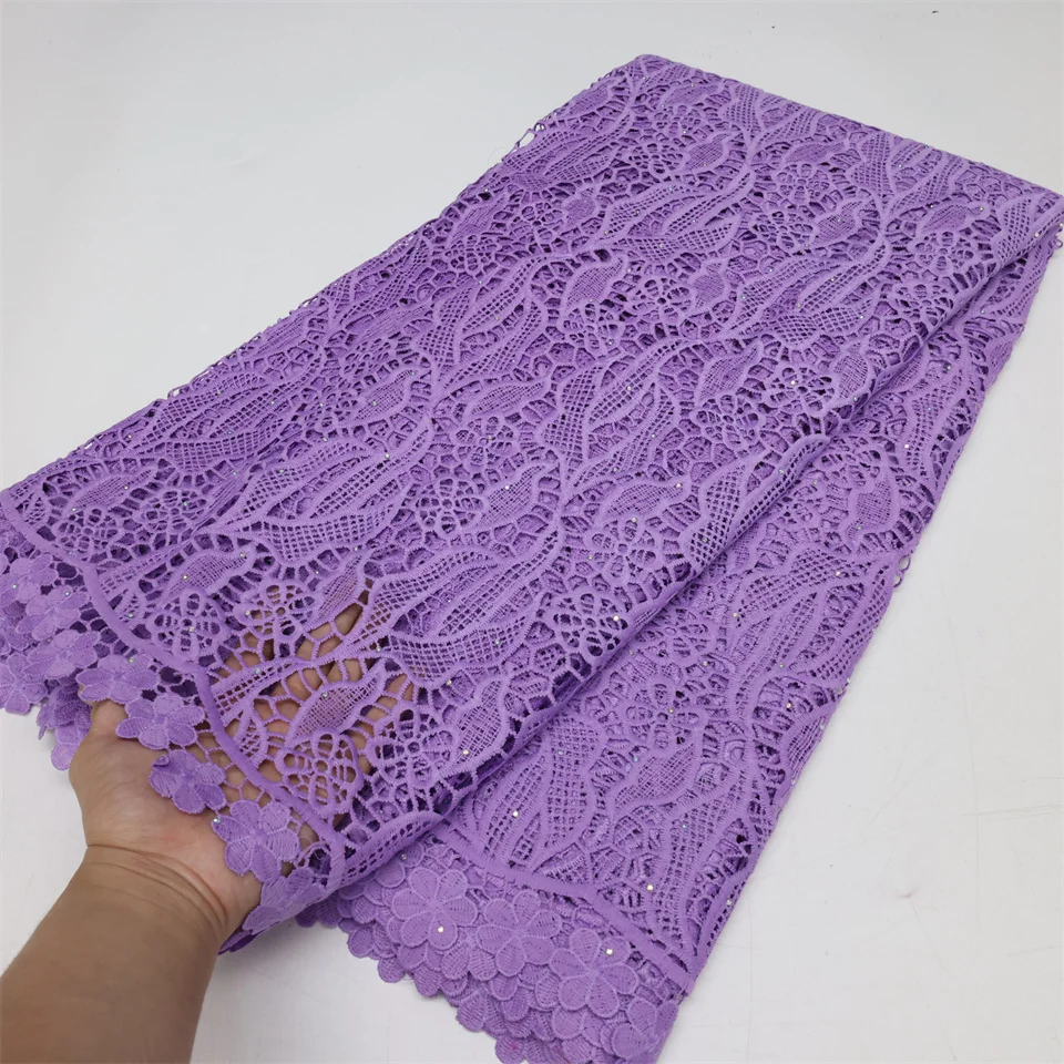 PGC Nigerian Milk Silk Lace Fabric African Cord Lace Fabric 2024 High Quality Water Soluble Lace Material For Wedding Sew LY1982