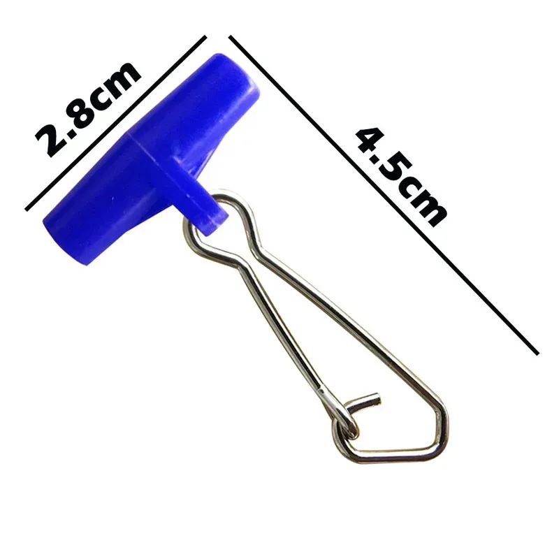 BRAVMACK 25pcs Heavy-Duty Fishing Line Sinker Slides with Blue Plastic Head Swivel Duo-Lock Snap Nice Snap Feature for Angling