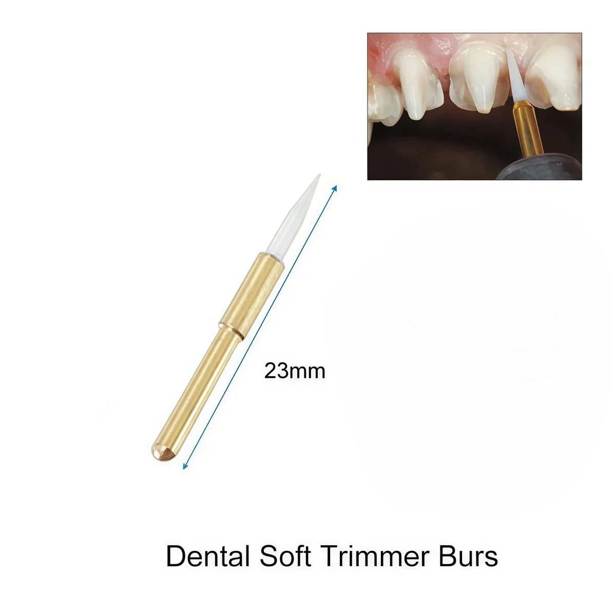 2Type Dental Soft Tissue Gingival Trimmer Burs Dentistry Gingival Implant Surgical Zirconia Ceramic Precision Cut Bur 21/23mm