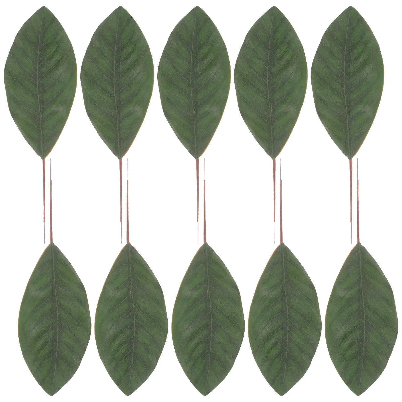 10 pièces de feuilles artificielles, décoration de verdure pour la maison, les fêtes, les mariages, la photographie, le style, le thème, feuillage artificiel réaliste avec tige