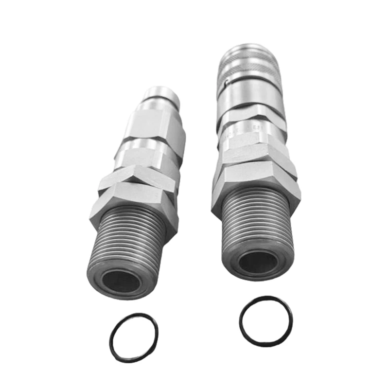 Super Sale 1Pair Hydraulic Quick Connect Coupler AT312877 KV13884 for John Deere 326D 280 332 325 Excavator 17D 27C 4486230 4486