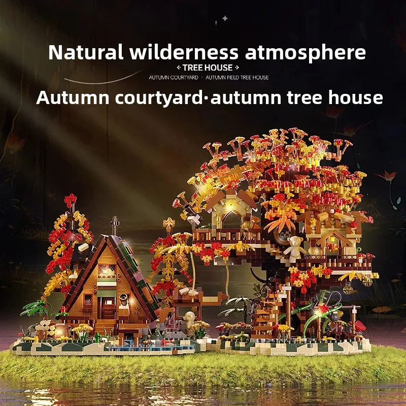 

Tree House Bricks Construction Set Adult Building Blocks Toys for Children Girls Gifts Mini Blocks Construction Set Micro Brick