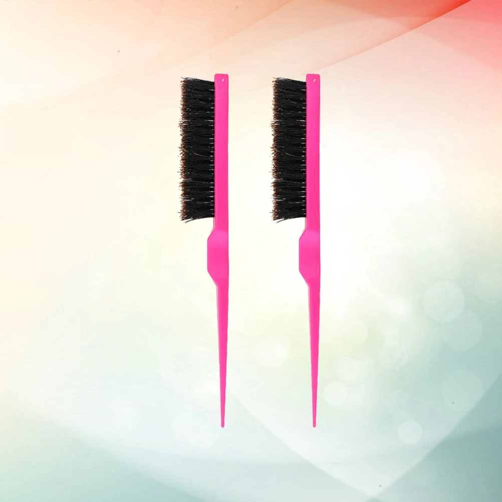 

2 Pcs Set Bristle Anti- Brush Mini Comb Hair Accessories Curly Hair Blood Flow Detangle Mini Accessories