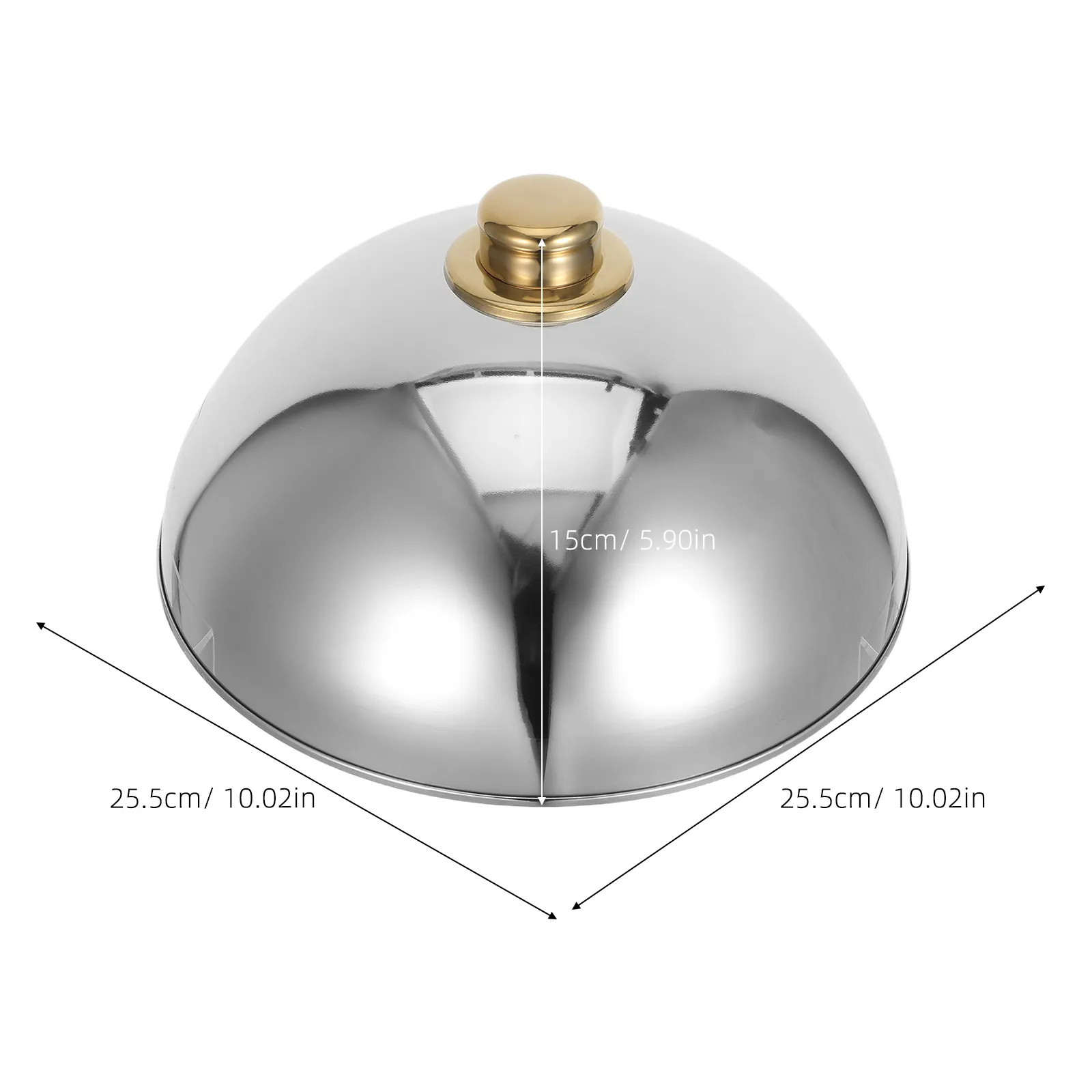 10 Inch Stainless Steel Food Cover Dome Lid – Heat Retaining, Dust & Fly Proof Dish Protector for Home, Restaurant, Hotel