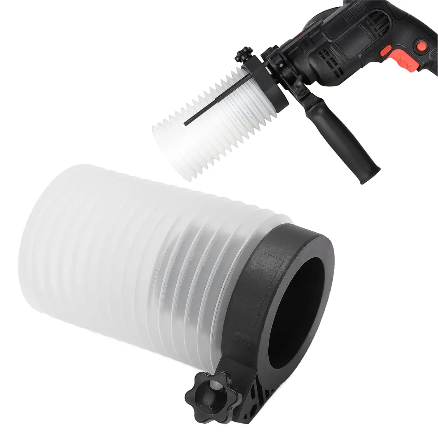 Drill Dust Cover Collector Scalable Rubber Dustproof Dust Bowl Device Power Tool Utility Accessories for Electric Hammer