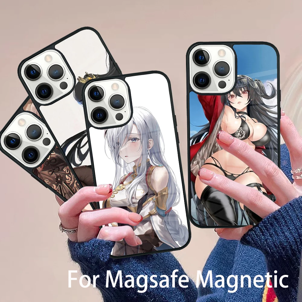 

Genshin Impact Hentai Sexy Phone Case Magesafe Magnetic Wireless Charge Cover For IPhone 16 11 12 13 14 15 Pro Max Plus Mini