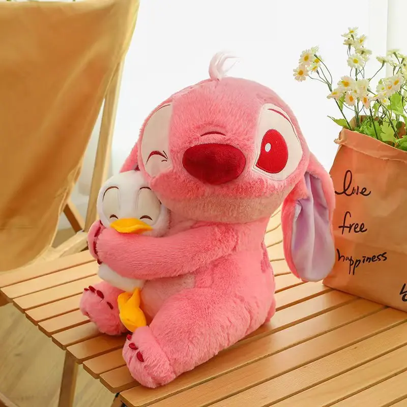 Tamanho ponto bonito ponto pato brinquedo de pelúcia kawaii dos desenhos animados anime boneca de pelúcia travesseiro sono brinquedo calmante menino e menina presentes aniversário