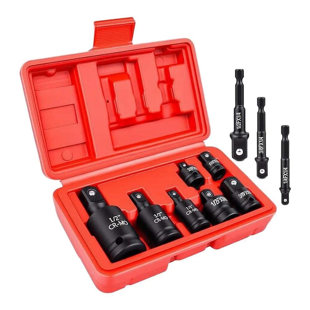 Flexible Joint Adapter Socket Drive Converter For Tight Angles Adapter Set For Auto Repairs Socket Adapter Set