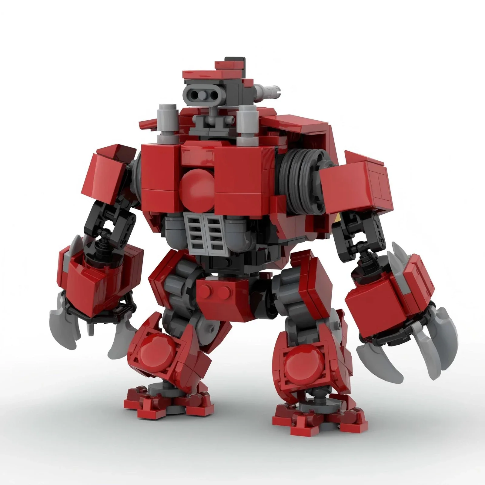 

Red Brutal Mecha Robot 400pcs Small Particle Building Blocks for Assembly Collectible Display Ideal Gift for Mecha Fans
