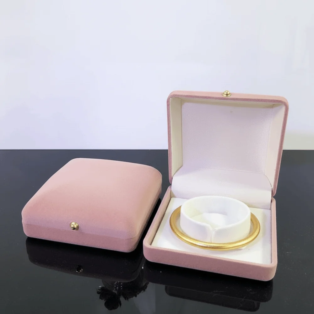 New Velvet Storage Box Portable Solid Color Jewelry Display Box Multi-functional Holder Jewelry Storage