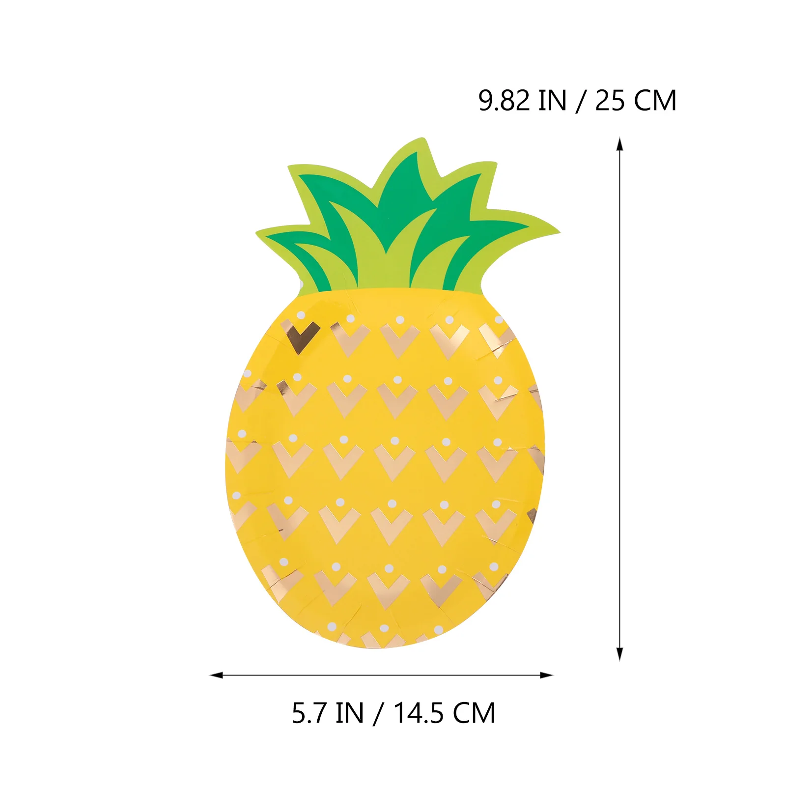 

8pcs Pineapple Birthday Paper Plates Eco-Friendly Disposable Tableware for Party Wedding Buffet Snack Banquet Supplies