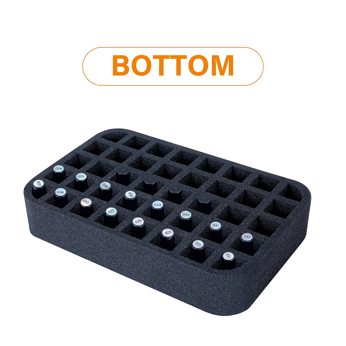 40 Slot Foam Pad Removable Bottom Divider Holds 40 Bottle15 Ml (0.5 FI.Oz）Bottles Of Nail PolishOr Essential Oil