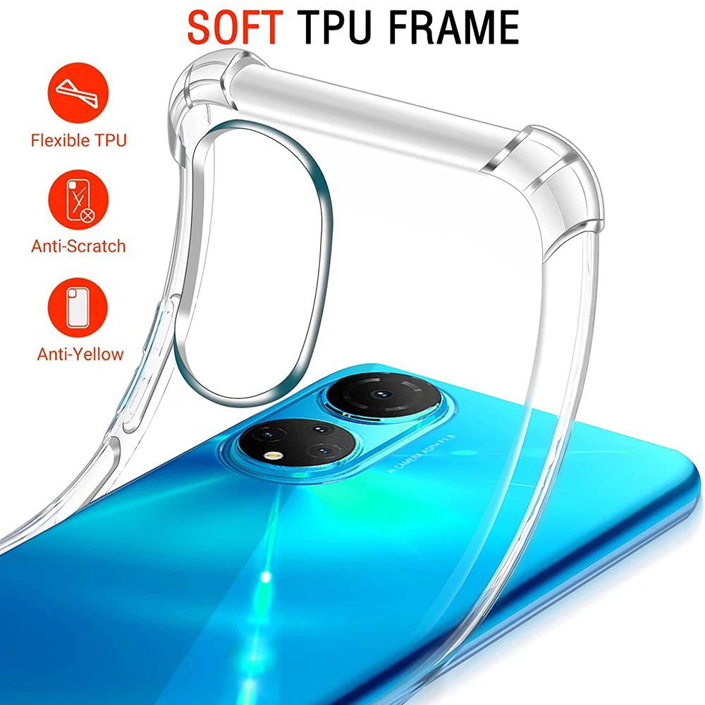 Luxury Crystal Clear Silicone Soft Case For Huawei Honor 70 60 50 SE 30 30S X9 X8 X7 X30 X20 X10 10X 9X Pro Lite Shockproof Caso