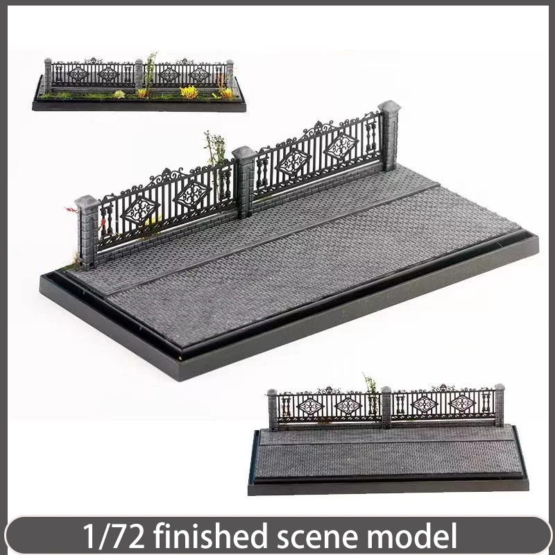 

Масштабная модель 1/72: Европейская уличная сцена времен Второй мировой войны с подставкой и защитным чехлом. Готовая модель-диорама.