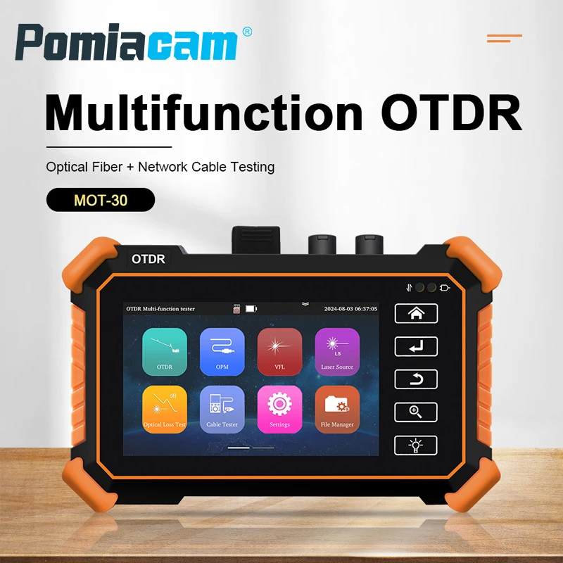 

Многофункциональный оптический рефлектометр OTDR 4” MOT-30 1550нм 1310/1550нм 1610нм с OPM VFL LS UTP и картой событий
