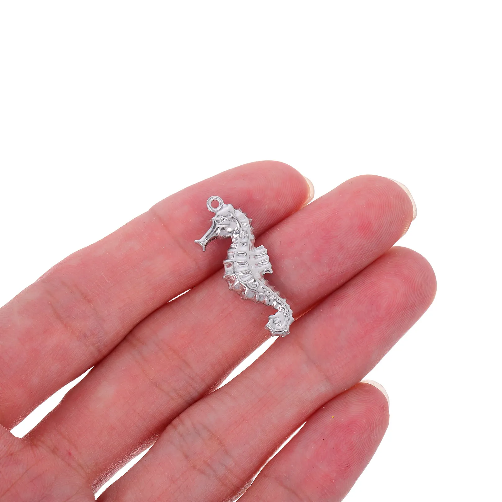 

50 шт. подвесок-шармов «Морской конек» из нержавеющей стали, компоненты для изготовления украшений, для самостоятельного изготовления ожерелий и браслетов, декоративное применение