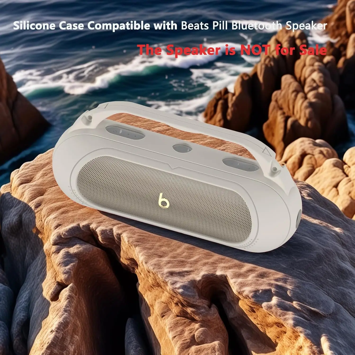 Custodia protettiva in silicone e tracolla per altoparlante Bluetooth wireless Beats Pill 2024 (solo custodia)