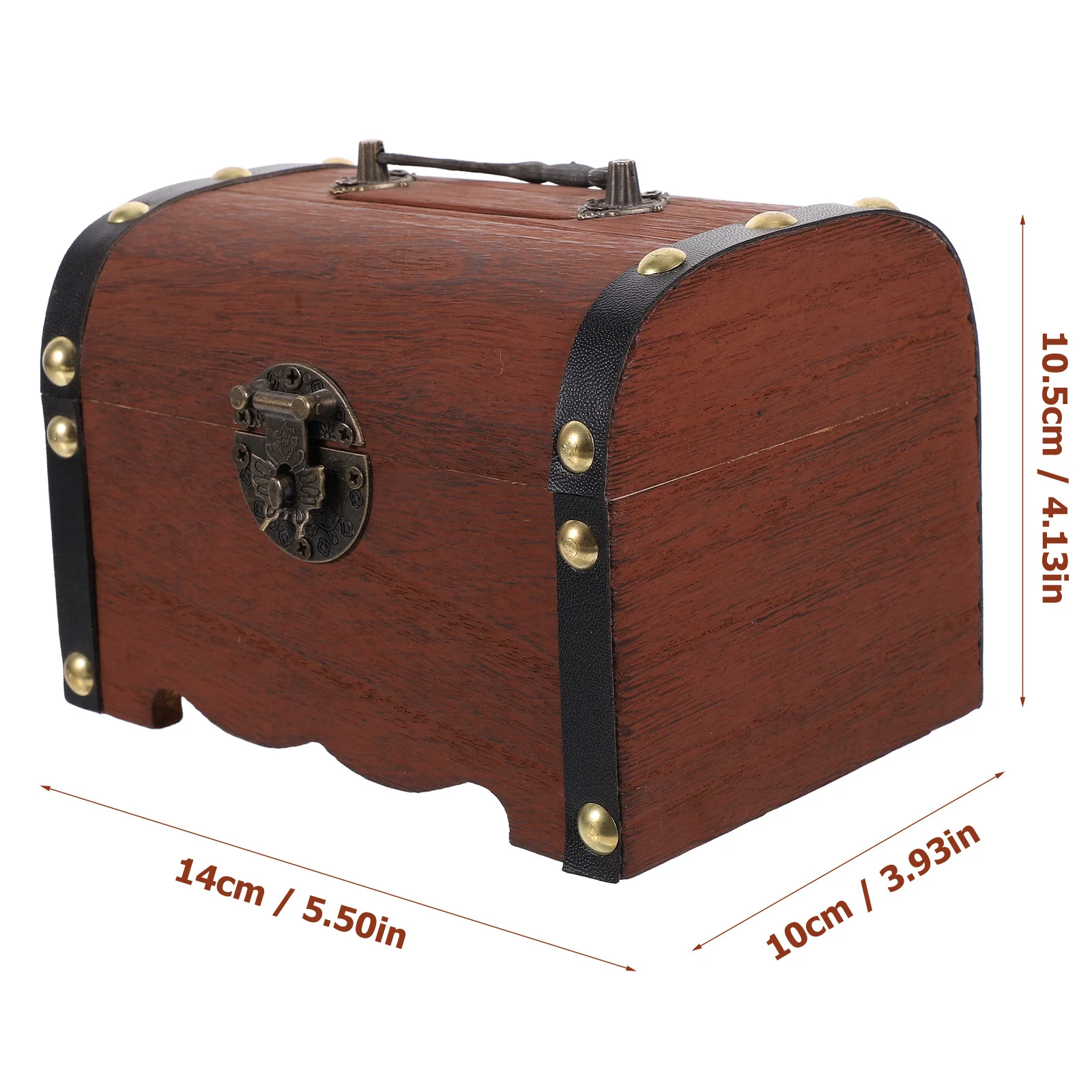 Sparschwein aus Holz im Vintage-Stil, abschließbares Geldsparglas für Kinder und Erwachsene, Schreibtisch-Münzaufbewahrung, Heimdekoration, einzigartiges Haus