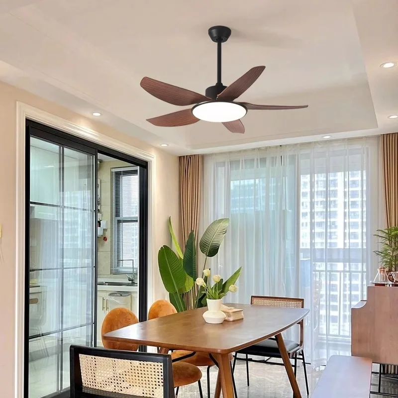 

American Walnut black fan light Chandelier 2026 Designer hardware Pendant Light with Customizable Dimmable for Villa dining room
