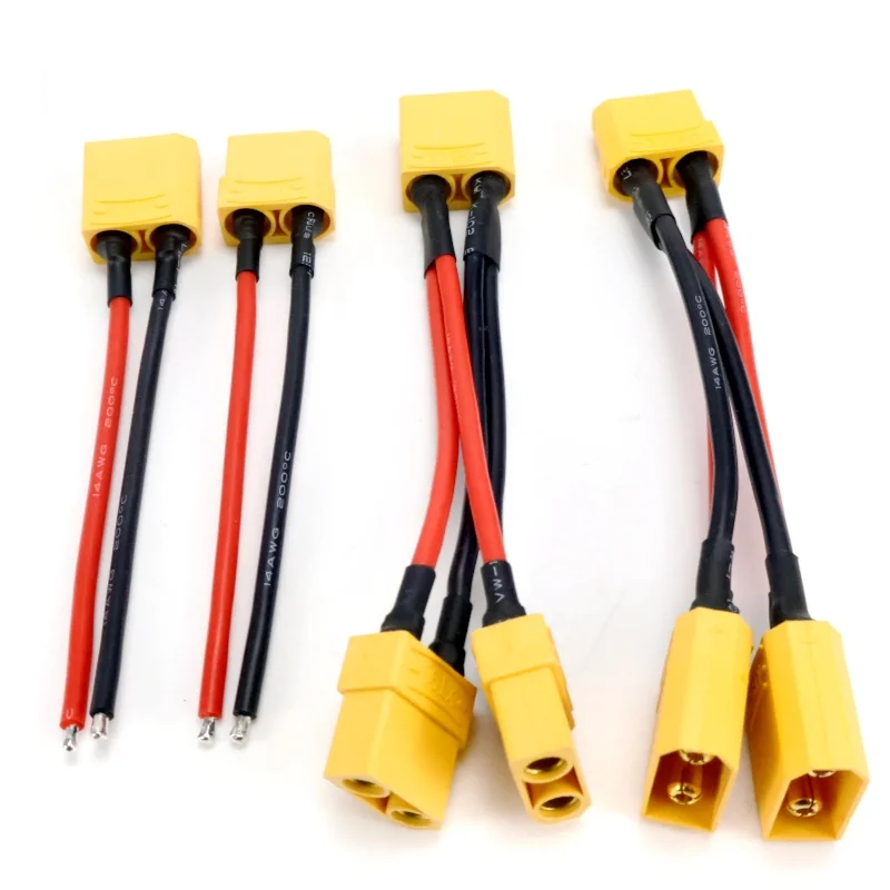 XT90 Harness Parallel Battery Connector Cable Dual Extension Y Splitter Silicone Wire For Rc DIY Quadcopte Fixed Wing Model