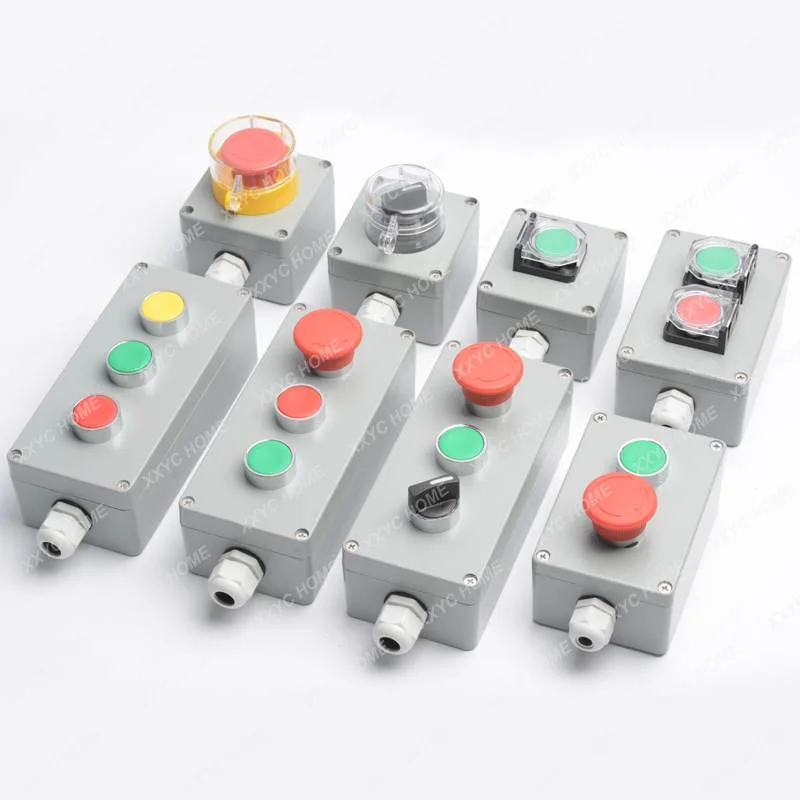 Cast aluminum button control box 1 hole waterproof and explosion-proof button box start-stop control reset low pressure